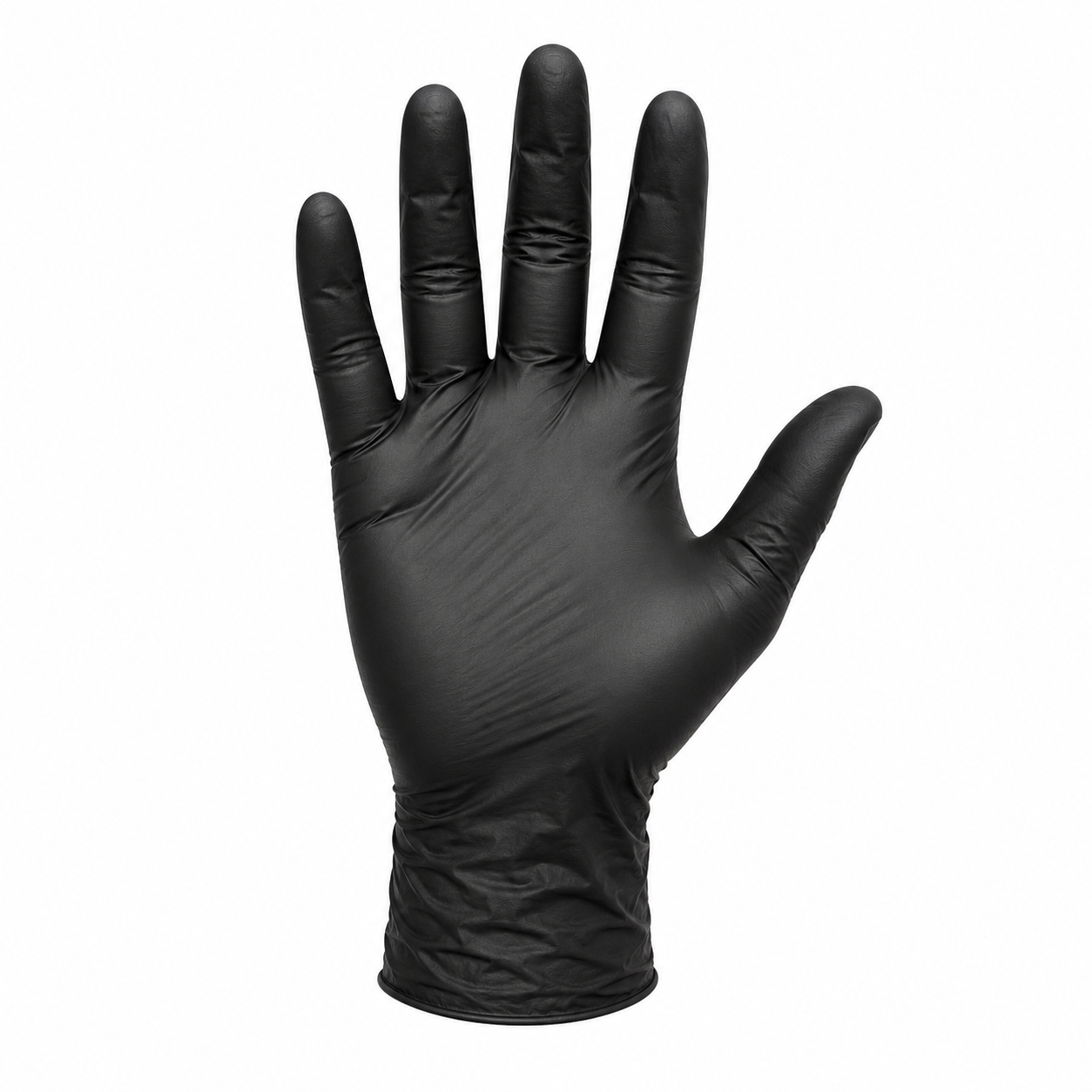 Black Nitrile Gloves — (Powder-Free)