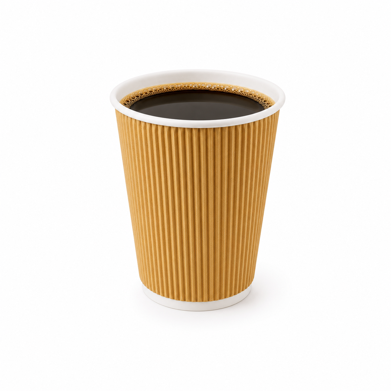 Double Wall Ripple Cup 12oz — Kraft