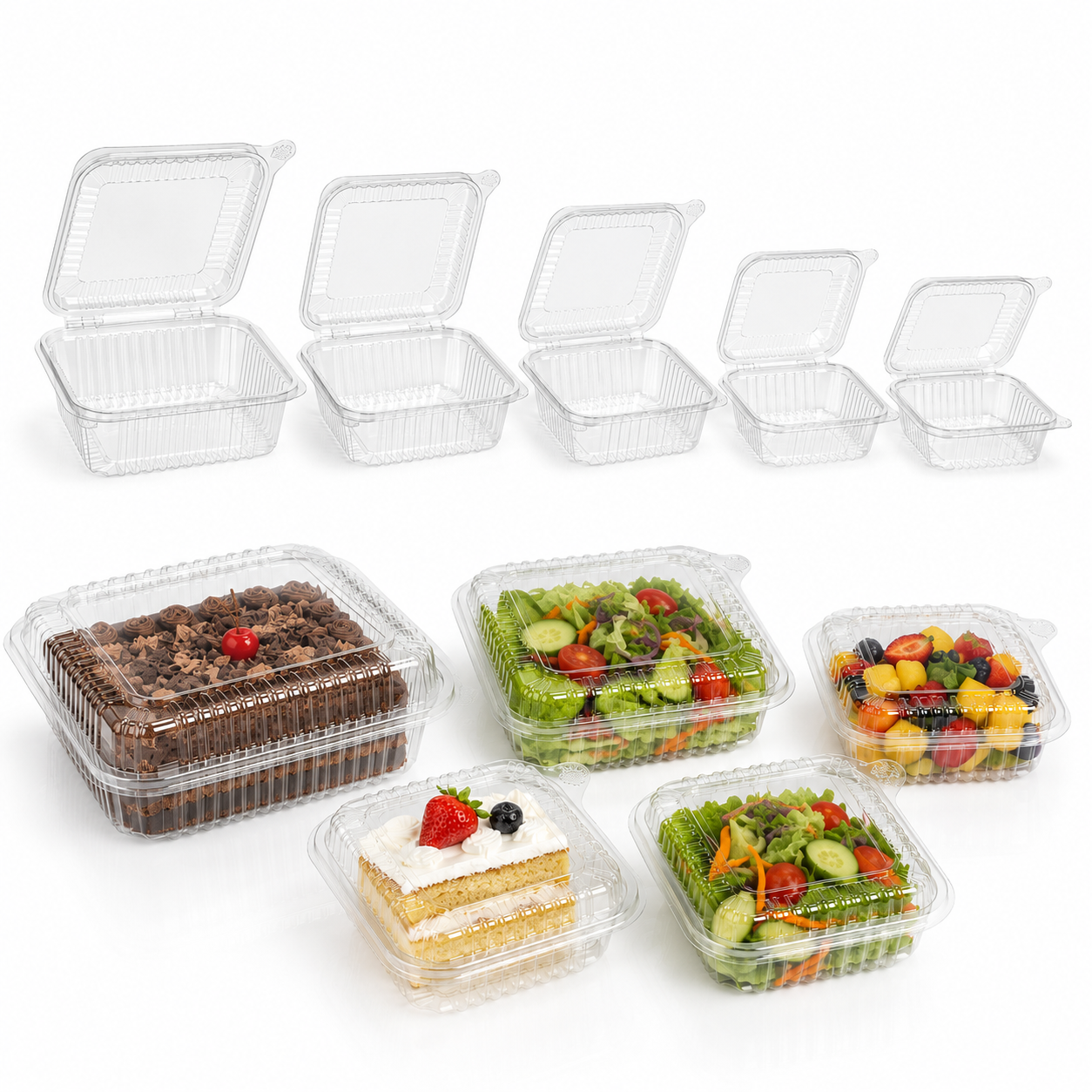Clear Hinged Containers