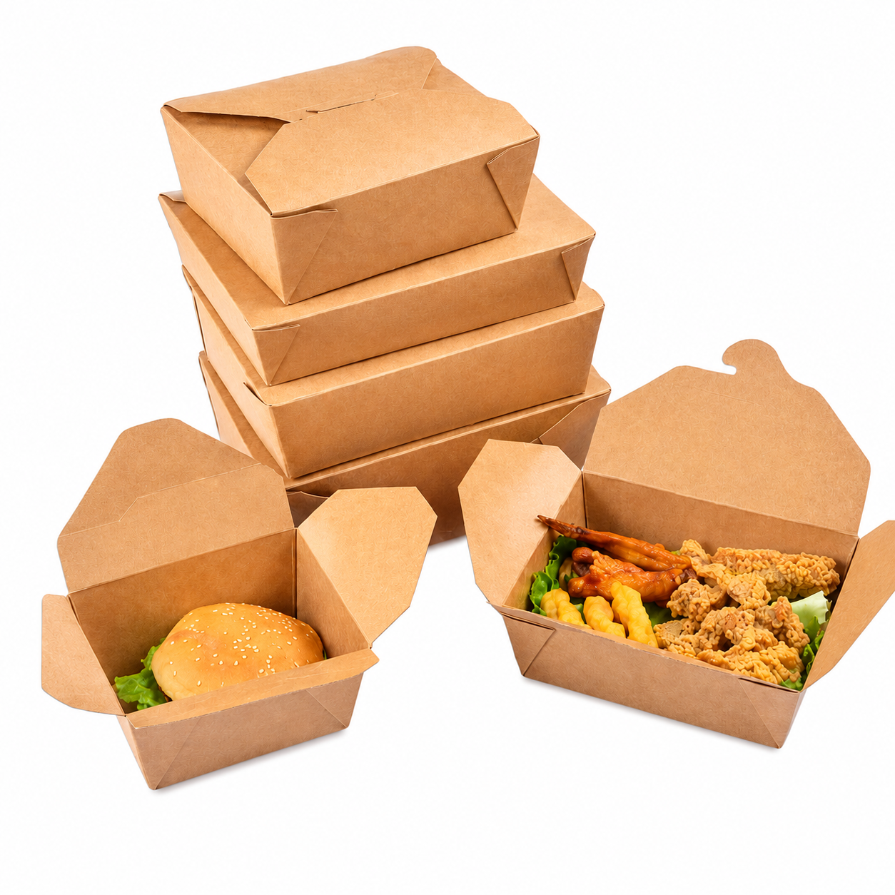Kraft Paper Takeout Box
